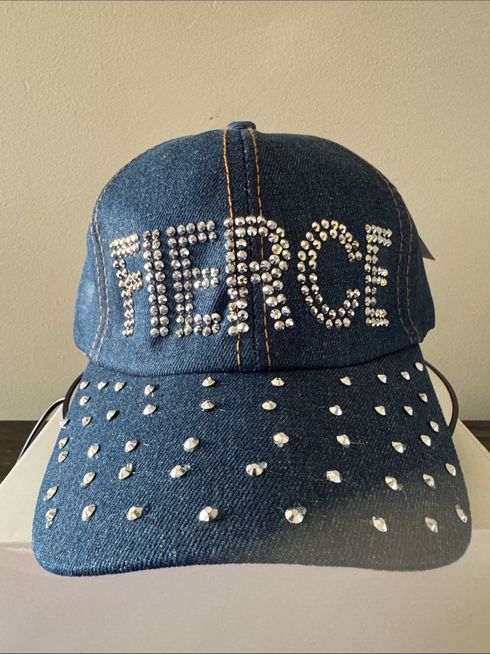 Bedazled Denim Baseball Cap NWT